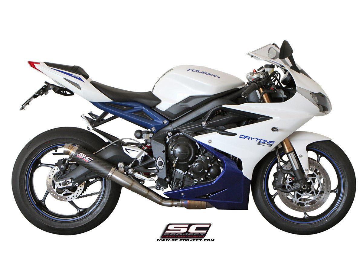 SC-PROJECT - GP-M2 スリップオンサイレンサー (消音バッフル付属) DAYTONA 675 / R '13-16